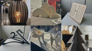 Objet que nous avons réalisés lors de l'exposition out of bin 3